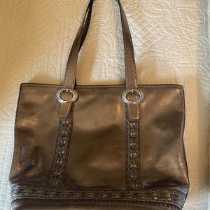 Brighton pewter metallic tote